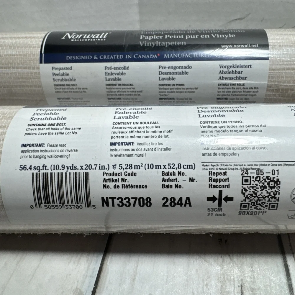 Norwall Concerto Collection NT33708 284A Grasscloth Wallpaper Taupe 2 Rolls